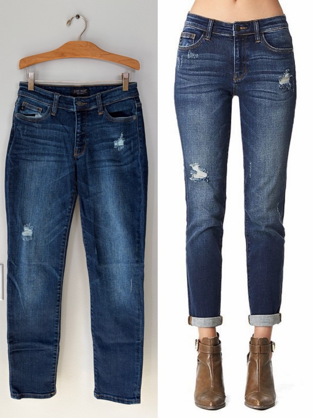 Judy Blue Distressed Slim Fit Jeans